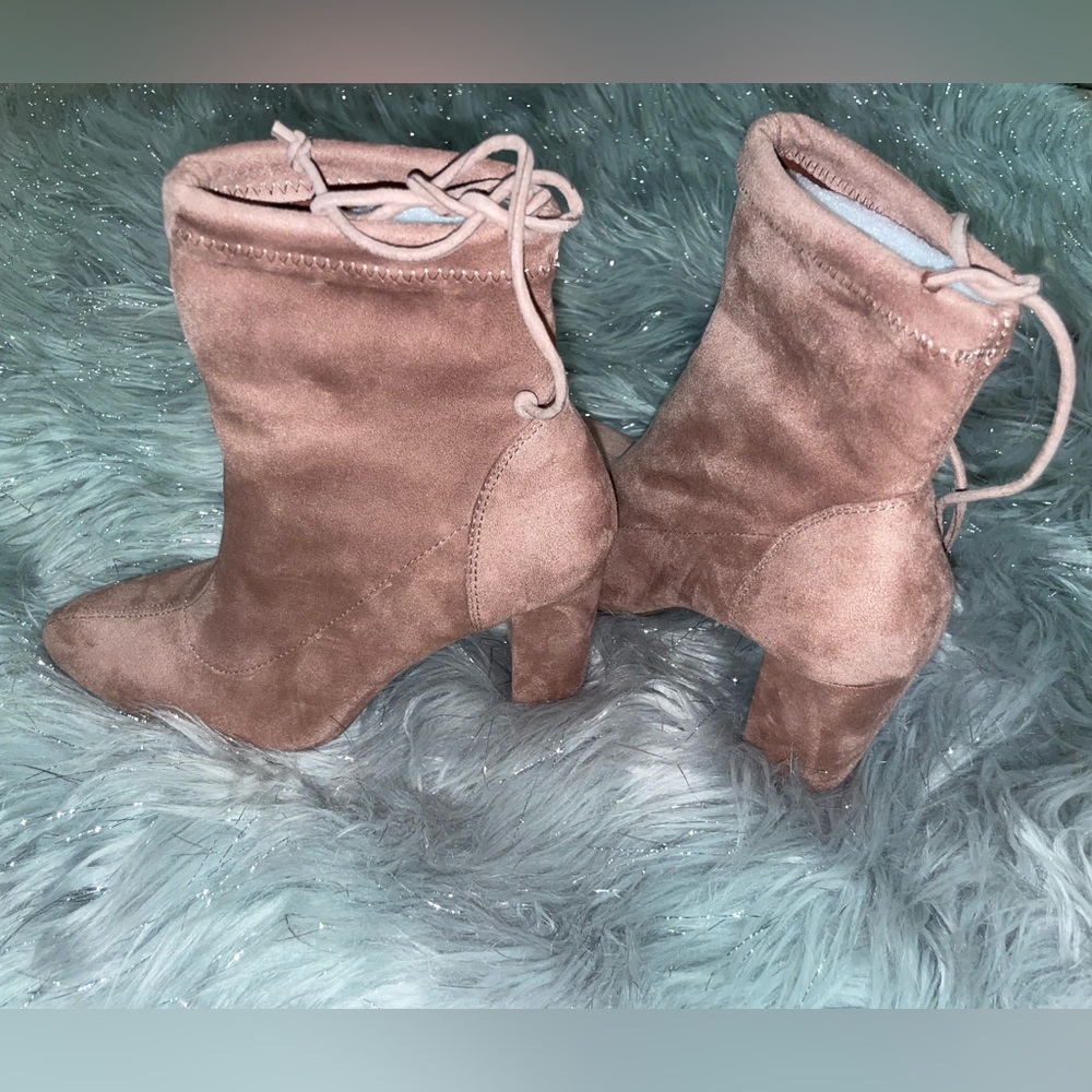 SHEIN Suede Pink bootie - Sz 6.5
